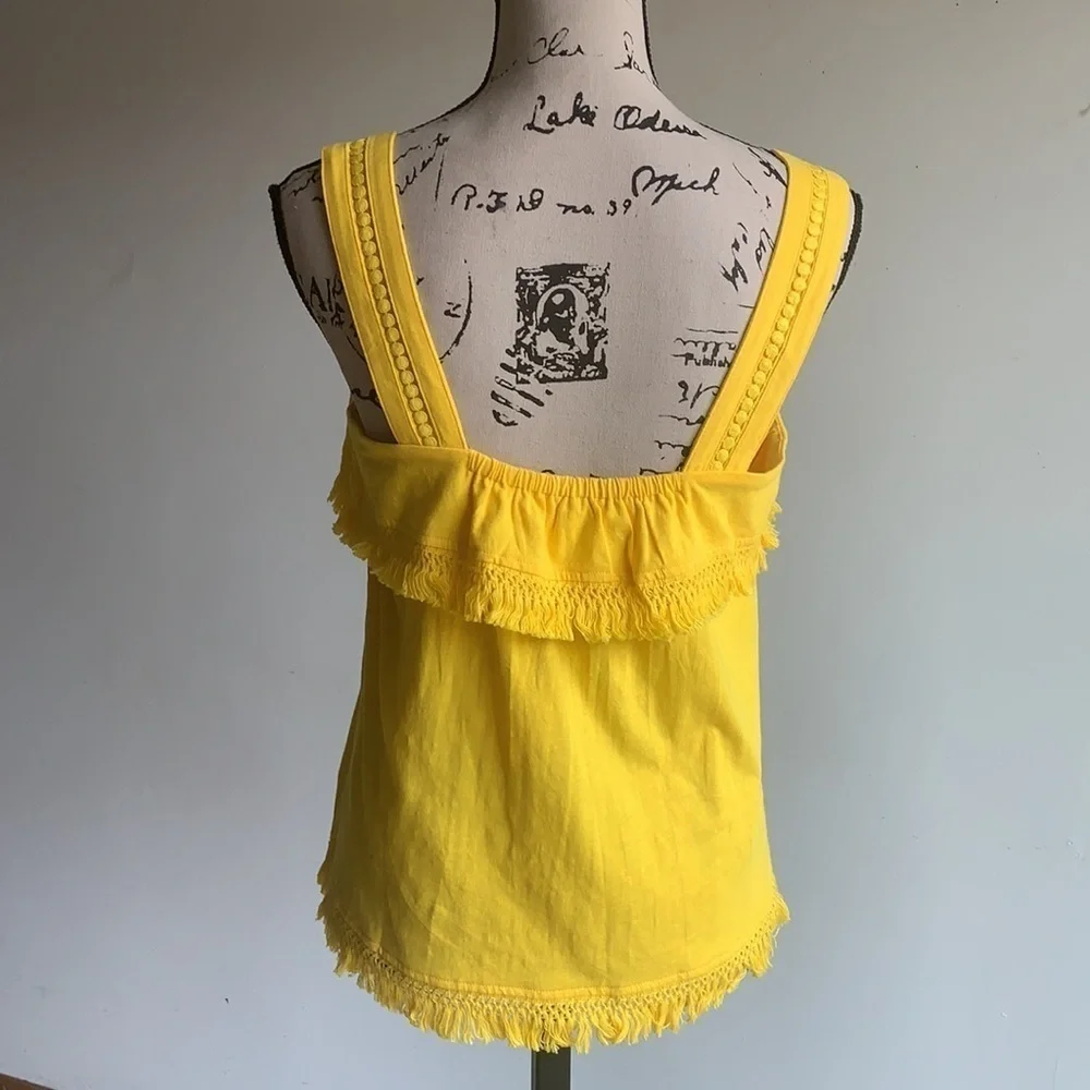 J. Crew. Fringe Warm Sun Tank Top Size XS NWT